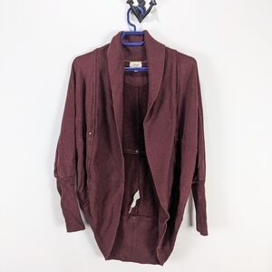 Aritzia Wilfred Diderot Sweater Cardigan Crimson Size Extra Small